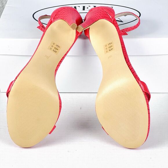 Steve Madden Shoes Womens 9 Pink Stecy Coral SNK Strappy Heels Open Toe Formal - Picture 11 of 13